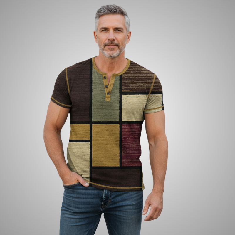 Benjamin | Color Block Patchwork Shirt