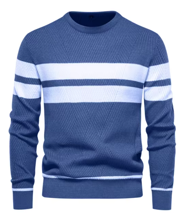 Lenoir™ | Elegant Men's Sweater with Chevron Pattern
