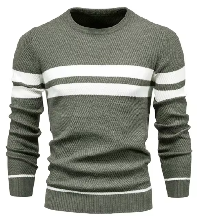 Lenoir™ | Elegant Men's Sweater with Chevron Pattern