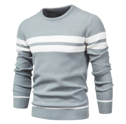 Lenoir™ | Elegant Men's Sweater with Chevron Pattern