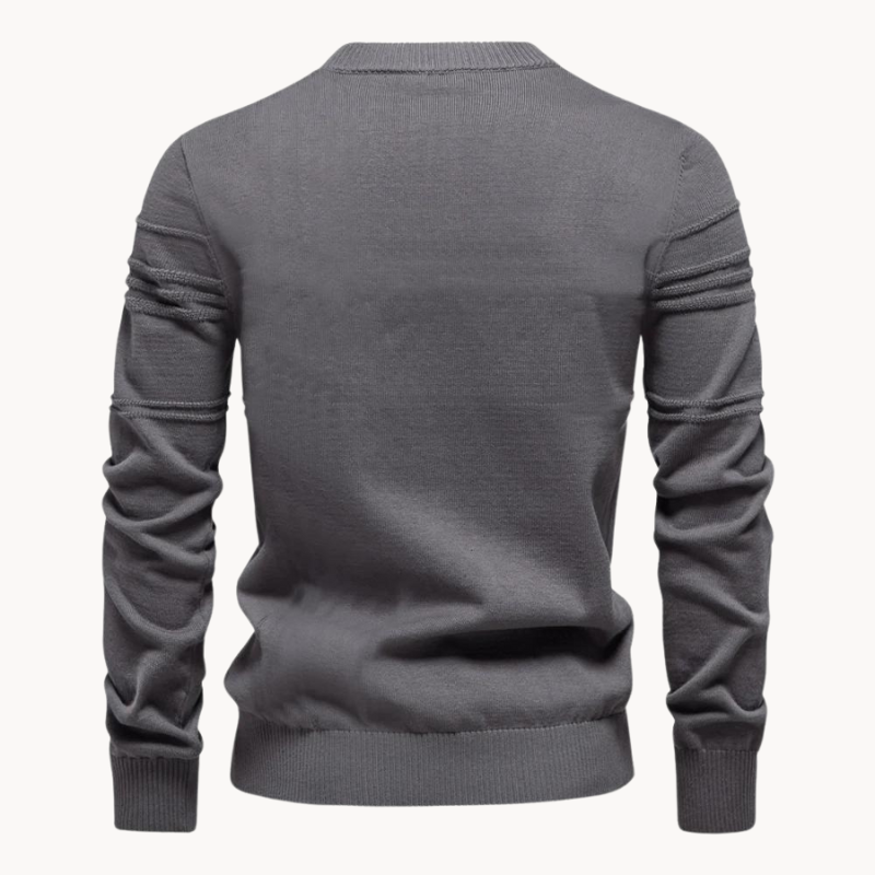 Lenoir™ | Elegant Men's Sweater with Plaid Design