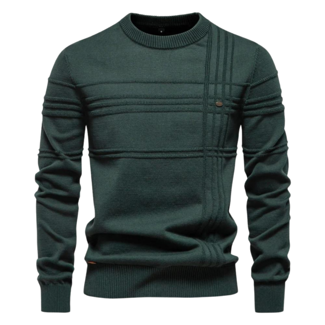 Lenoir™ | Elegant Men's Sweater with Plaid Design