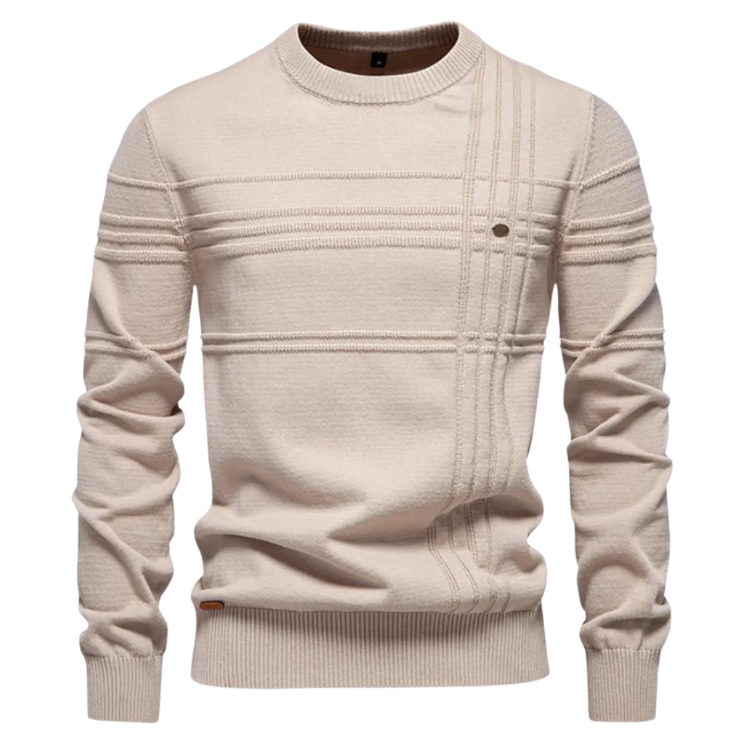 Lenoir™ | Elegant Men's Sweater with Plaid Design
