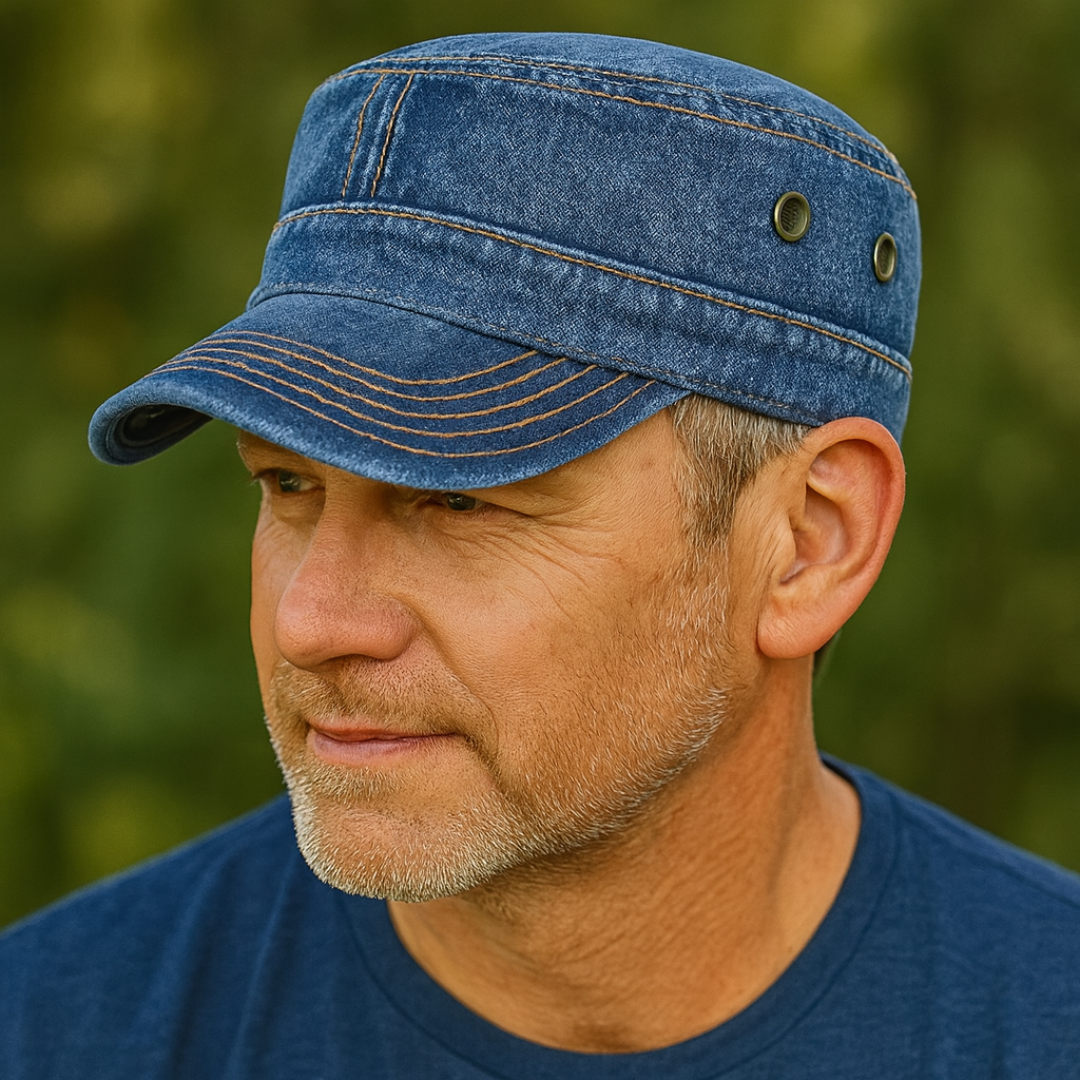Jake | Robust vintage cap (Denim Blue)